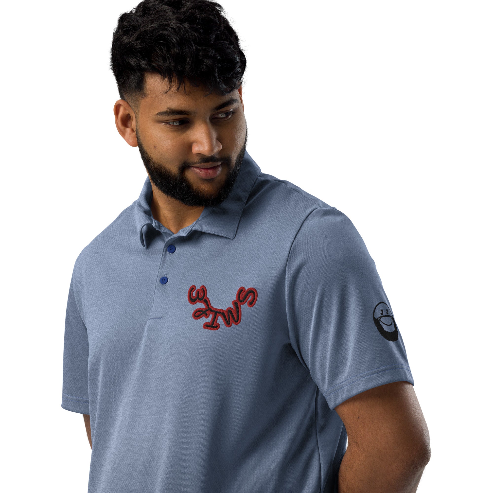 (SMILE)Y J  adidas space-dyed polo