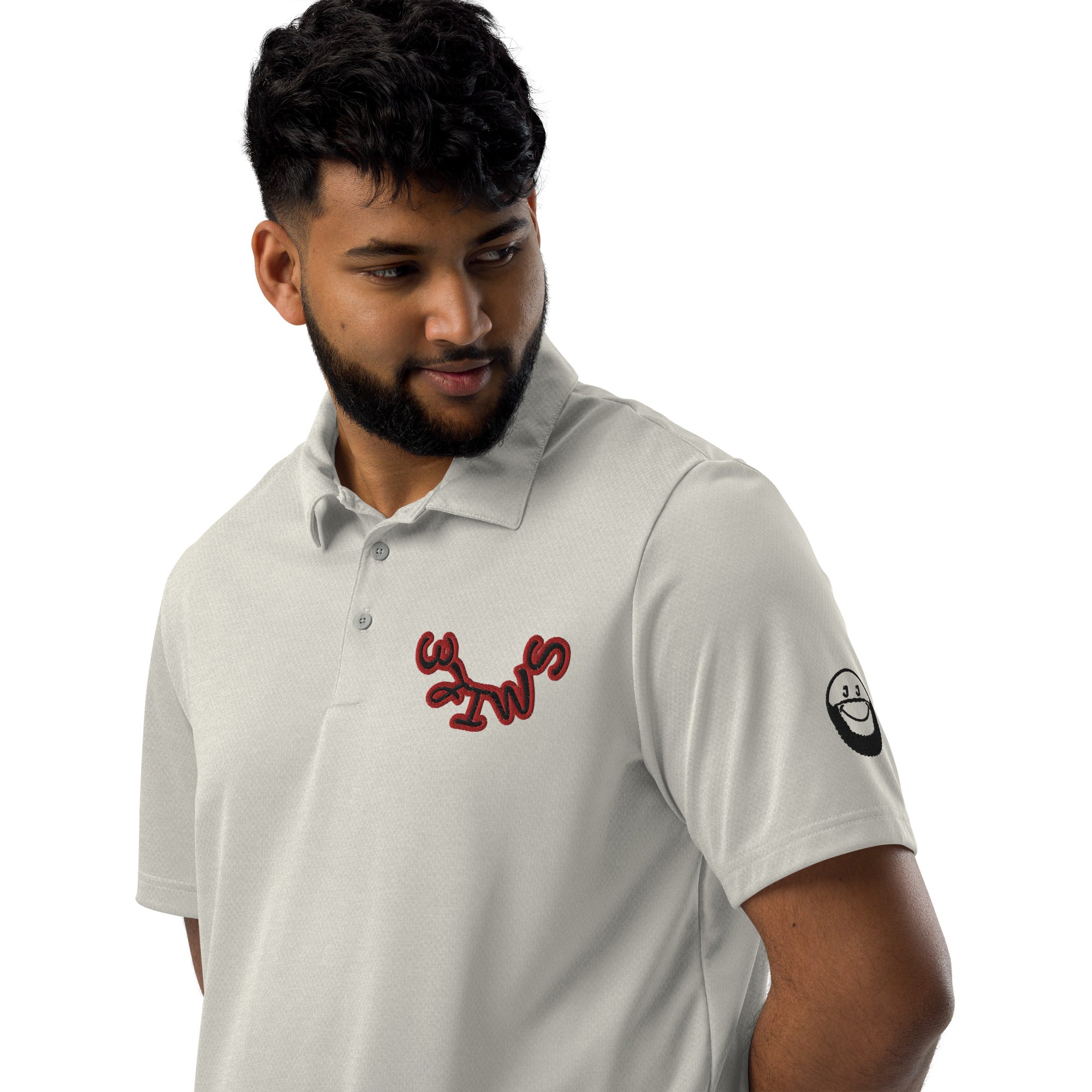 (SMILE)Y J  adidas space-dyed polo